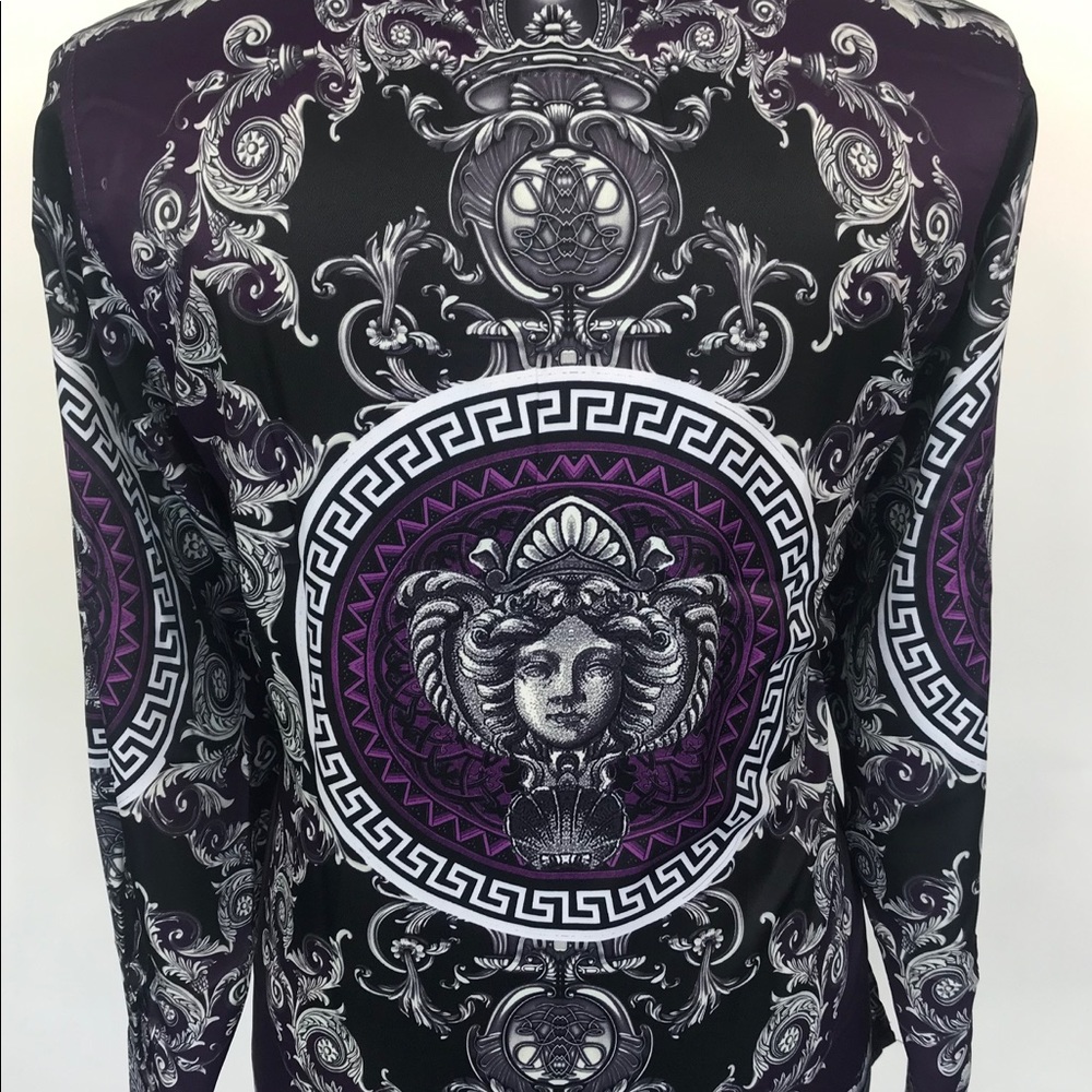 Prestige Long sleeves Purple printed Medusa Shirt